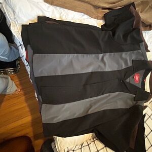 Maximos Black and Gray Casual Button Down Shirt